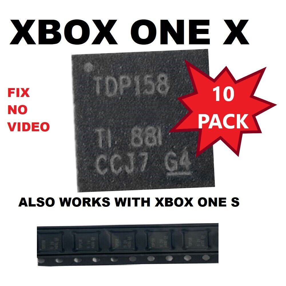 10X HDMI Retimer IC Integrated Chip TDP158 FIX NO VIDEO Microsoft Xbox One X/S Texas Instruments TDP158 TDP158RSBR, 75DP159