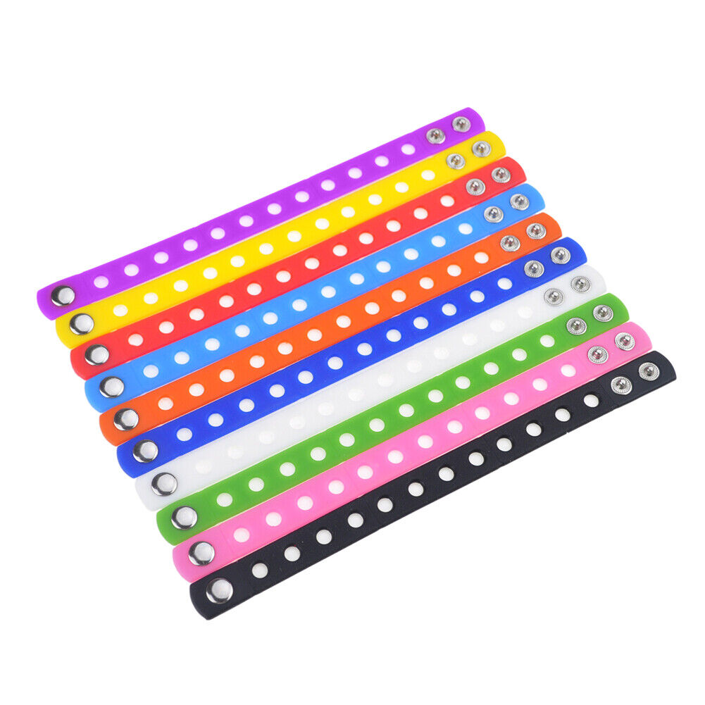 10 PCS Rubber Bracelets for Kids Adjustable Wristbands Shoe Charms Party Favors GOGO DD05171_KIDASSORTED-10PCS - фотография #2