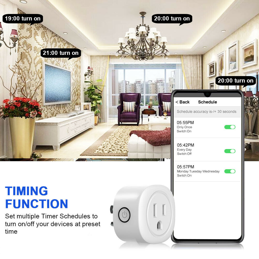 4X Smart WIFI Plug Switch Outlet Remote Voice Control Alexa Echo Google Home Kootion Does Not Apply - фотография #7