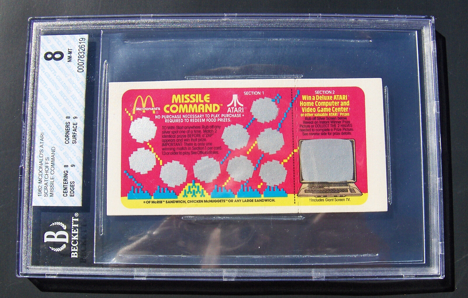 LIMITED VERY RARE 1982 Graded  (4) 8-8.5 Cards UNSCRATCHED SET - Atari McDonalds Без бренда Not Applicable - фотография #4