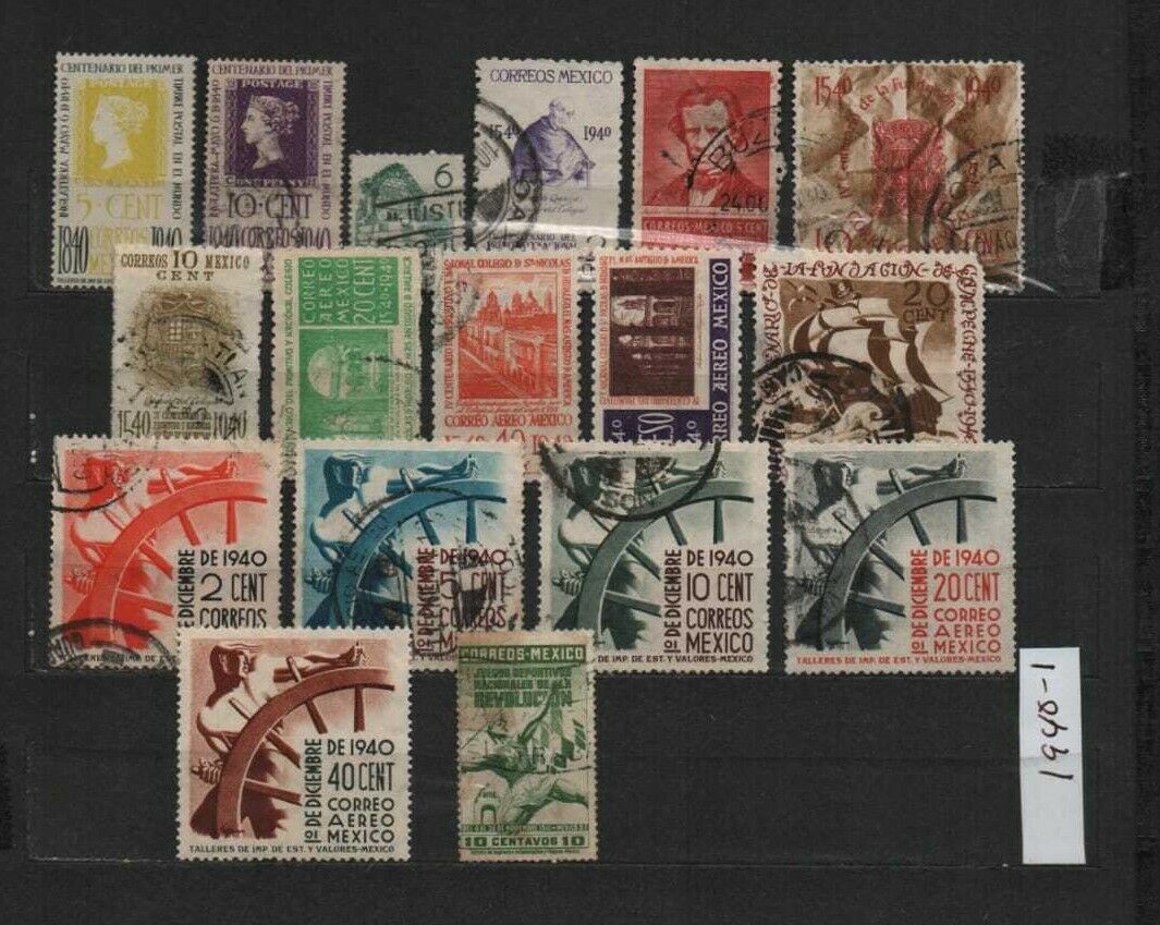 Mexico 1940 - 1941  17 Stamp lot different all used as seen combine shipping Без бренда