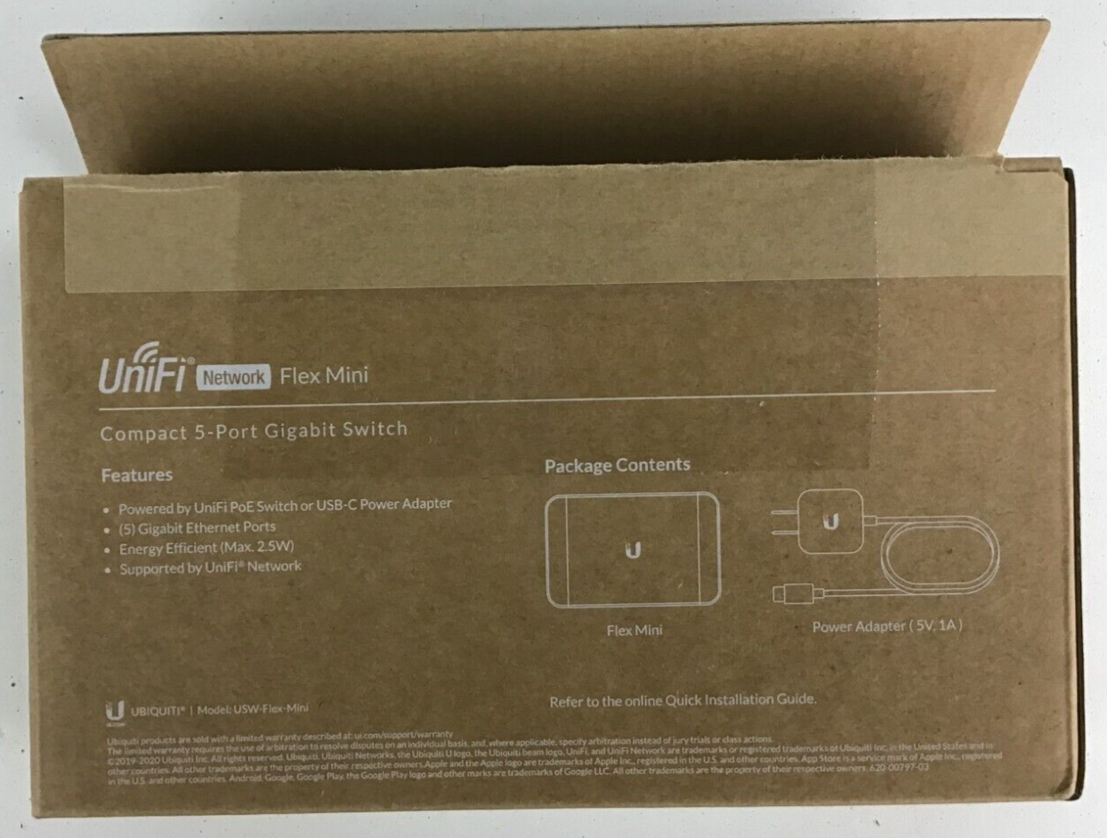 UBIQUITI USW-FLEX-Mini 1x NEW, 1x NEW OPEN BOX, 2x USED with power adapters Ubiquiti Networks USW-FLEX-Mini - фотография #5