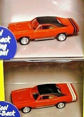 2x LIMITED EDITION - '68/69 Dodge Charger Orange/Black & Orange/White Fit Tjet JL, Playing Mantis, Auto World Slot Car Johnnie's Exclusive
