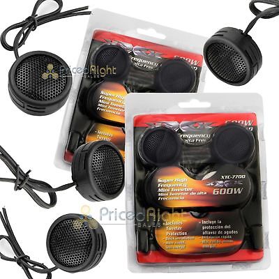 Two Pairs of 600W Super High Frequency Mini Car Dome Tweeters Built-In Crossover XXX XTC-7700-2
