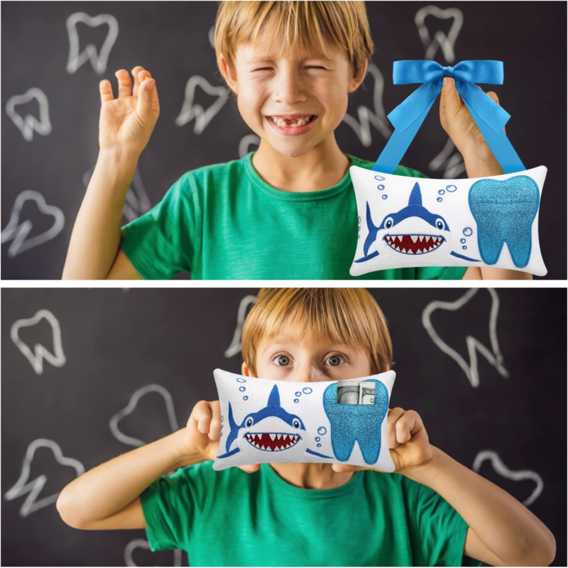 Tooth Fairy Pillow with Pocket for Girls and Boys Kids Tooth Pillow Toothfairy G Does not apply - фотография #7