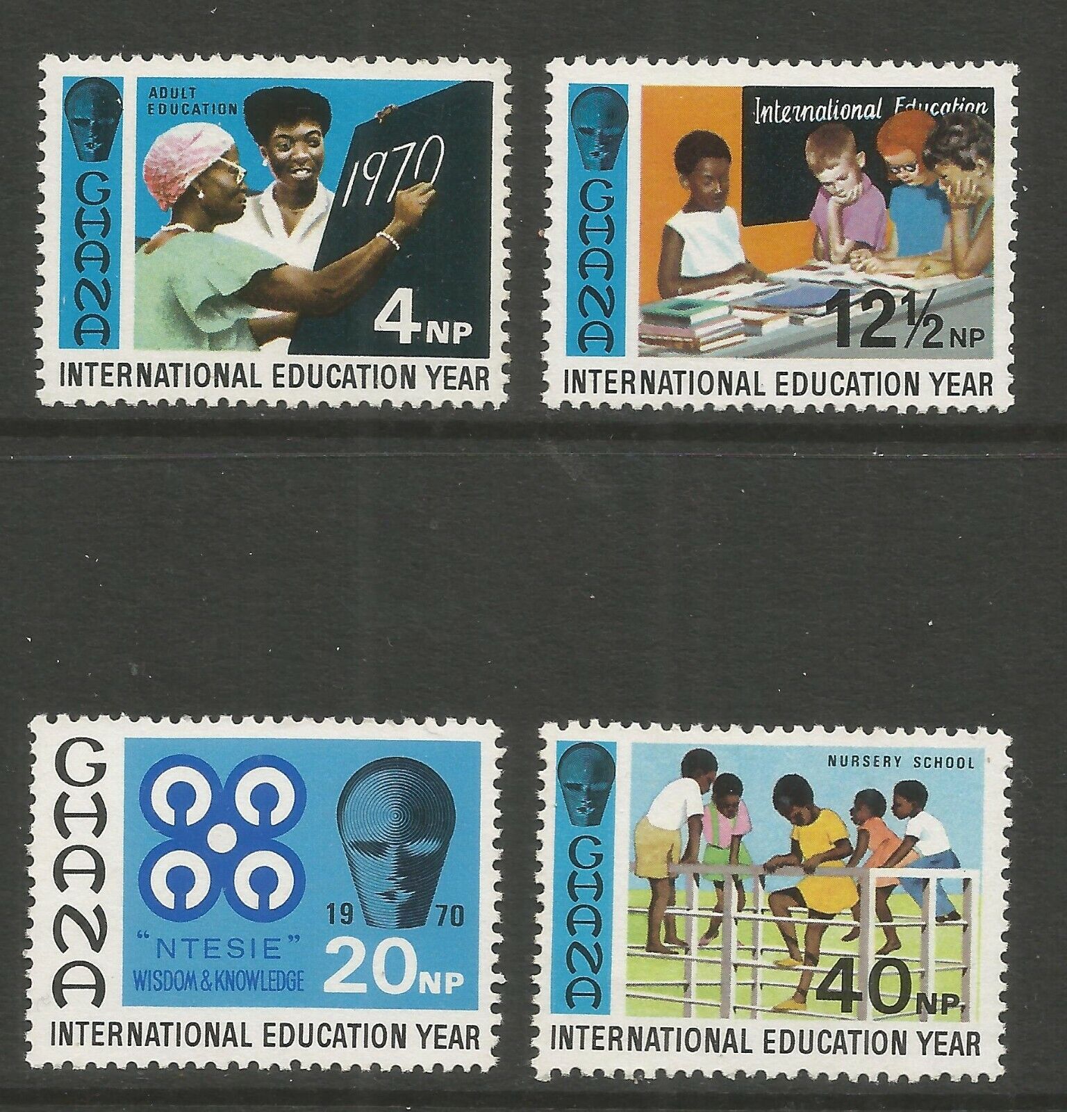 GHANA, 1970 INTERNATIONAL EDUCATION YEAR(4), S.G 578-581, MNH** Без бренда