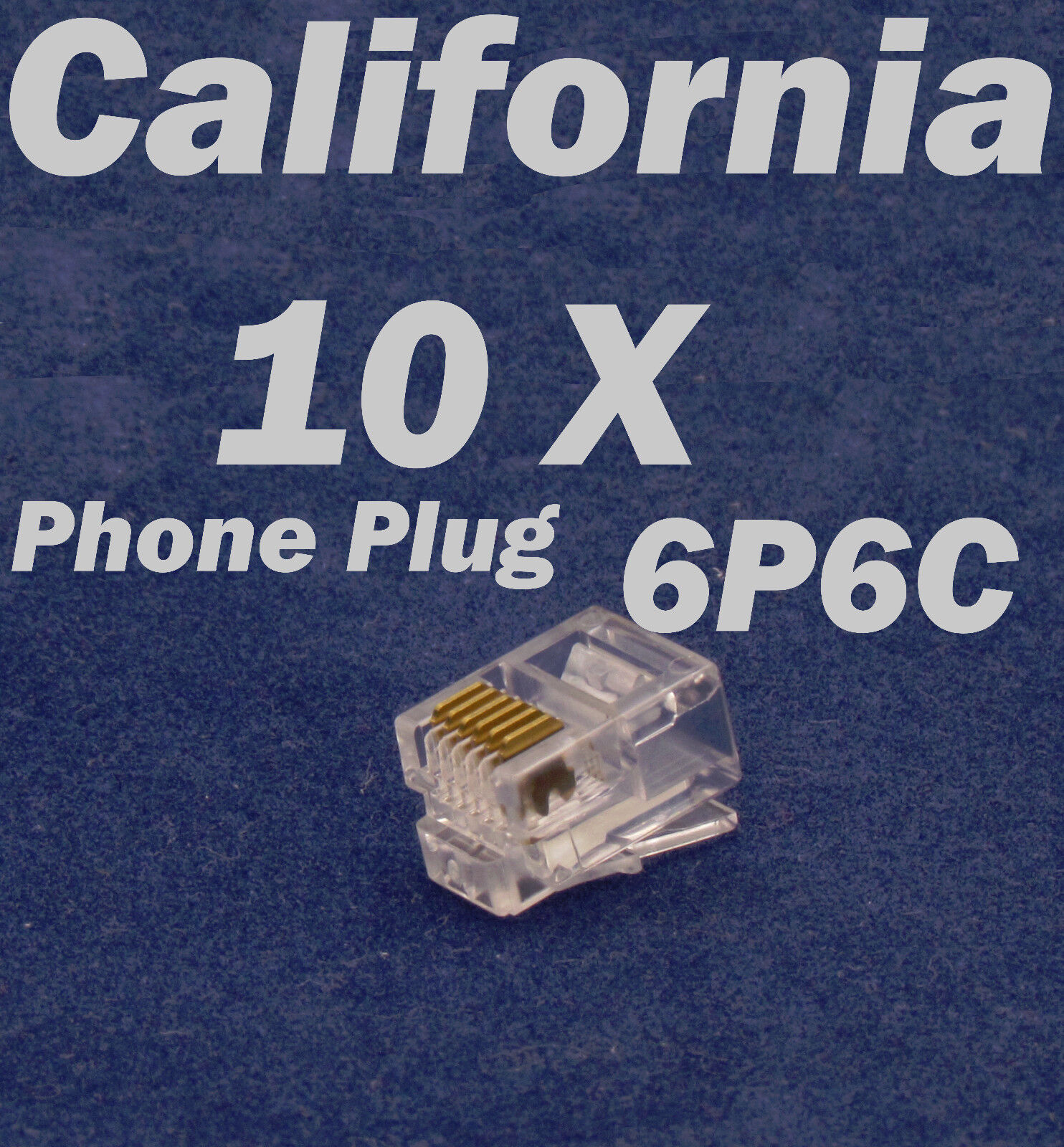 10 X Pcs RJ12 Plug 6P6C Phone Modular Telephone Connector Adapter DSL Crimp RJ11 LAswitch Does Not Apply