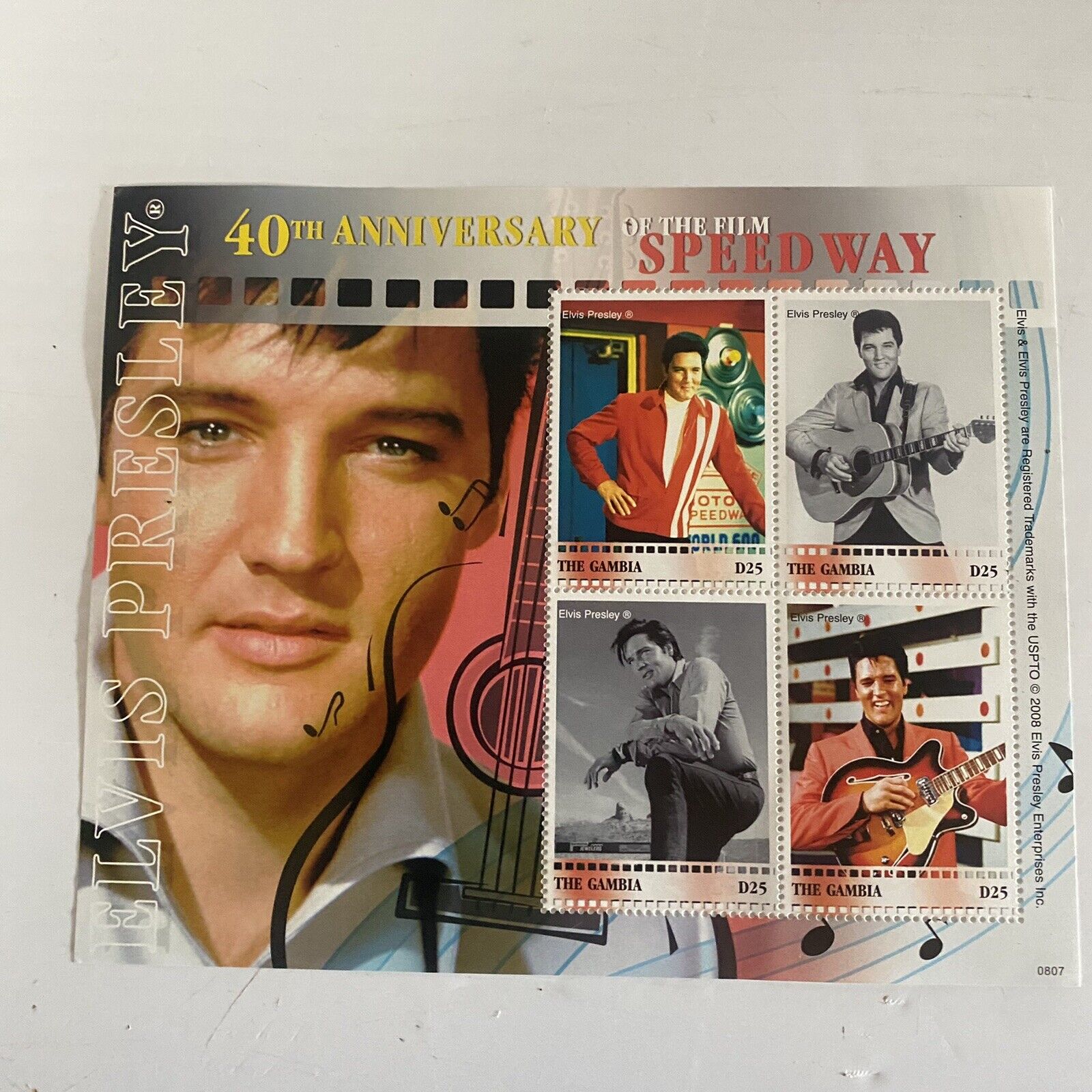 Lot of 3 Elvis Presley Stamps Collection Mystic Stamp (A) Без бренда - фотография #4