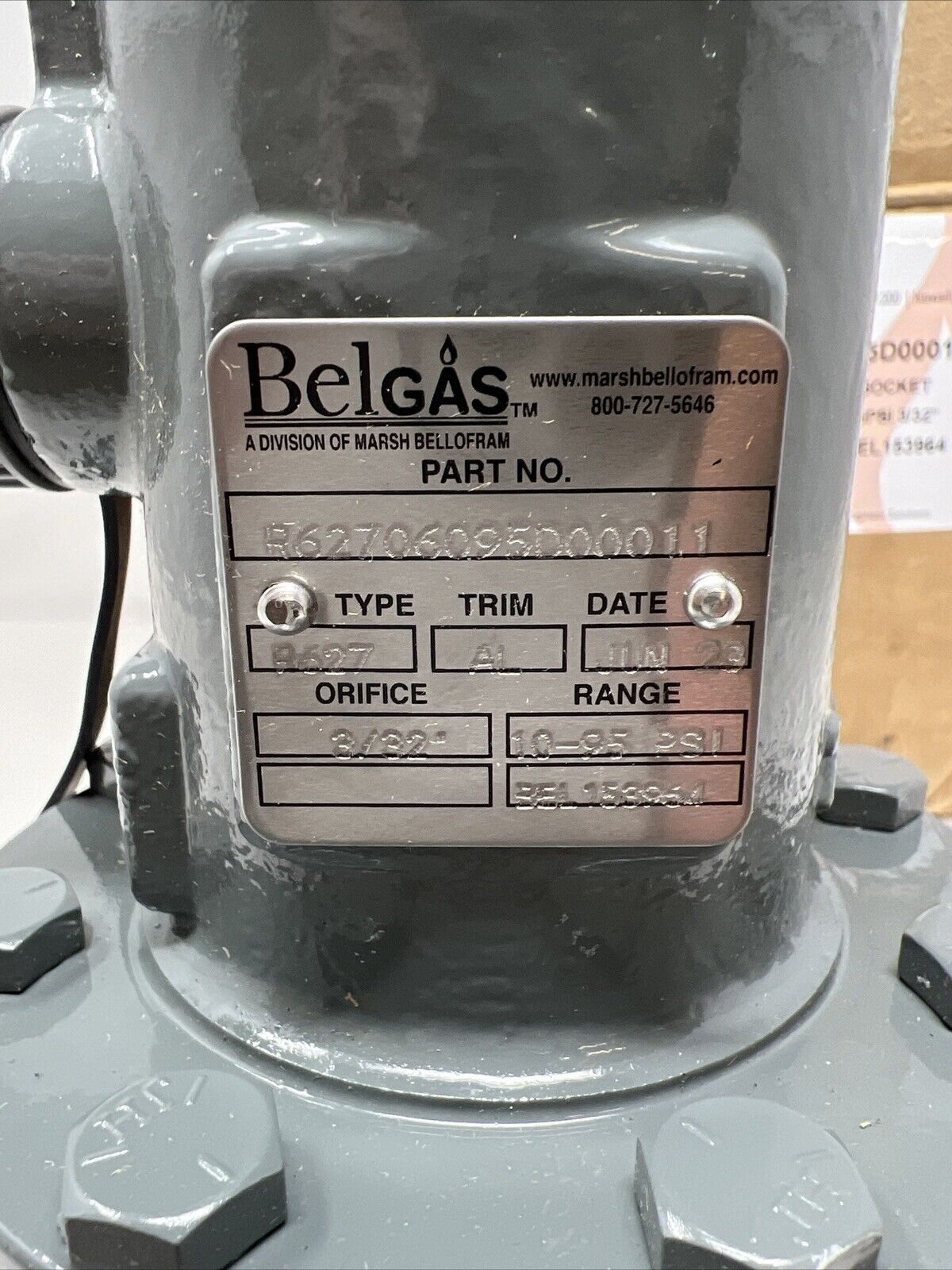 BelGas R627 3/4" NPT High Pressure High Flow Pressure Regulator R62706095D00011 BELGAS R627 - фотография #3