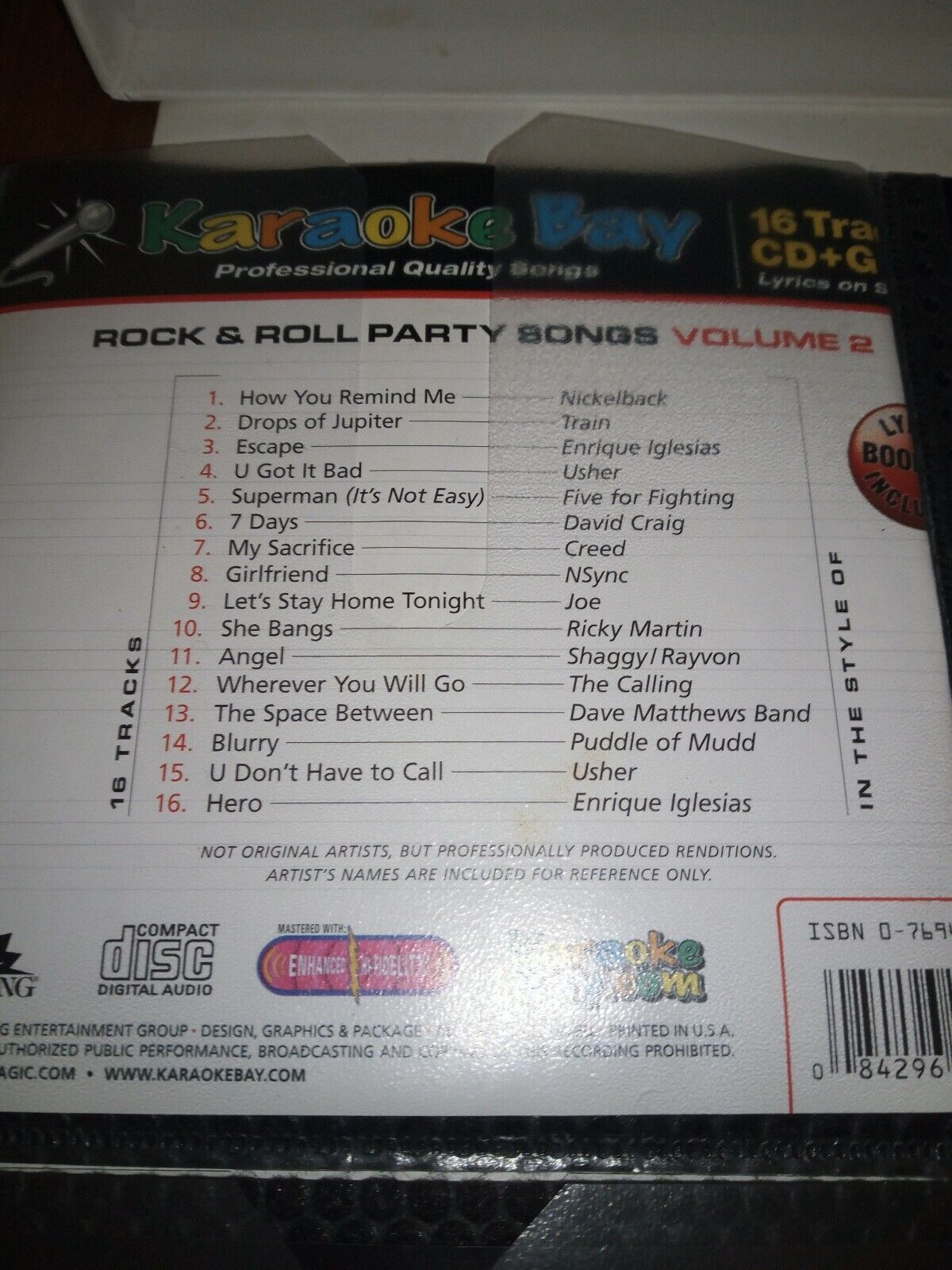 Karaoke Bay Karaoke Discs 6  Genres Rock -Pop-Soul-Duet-Motown-Party CD+G Karaoke Bay - фотография #3