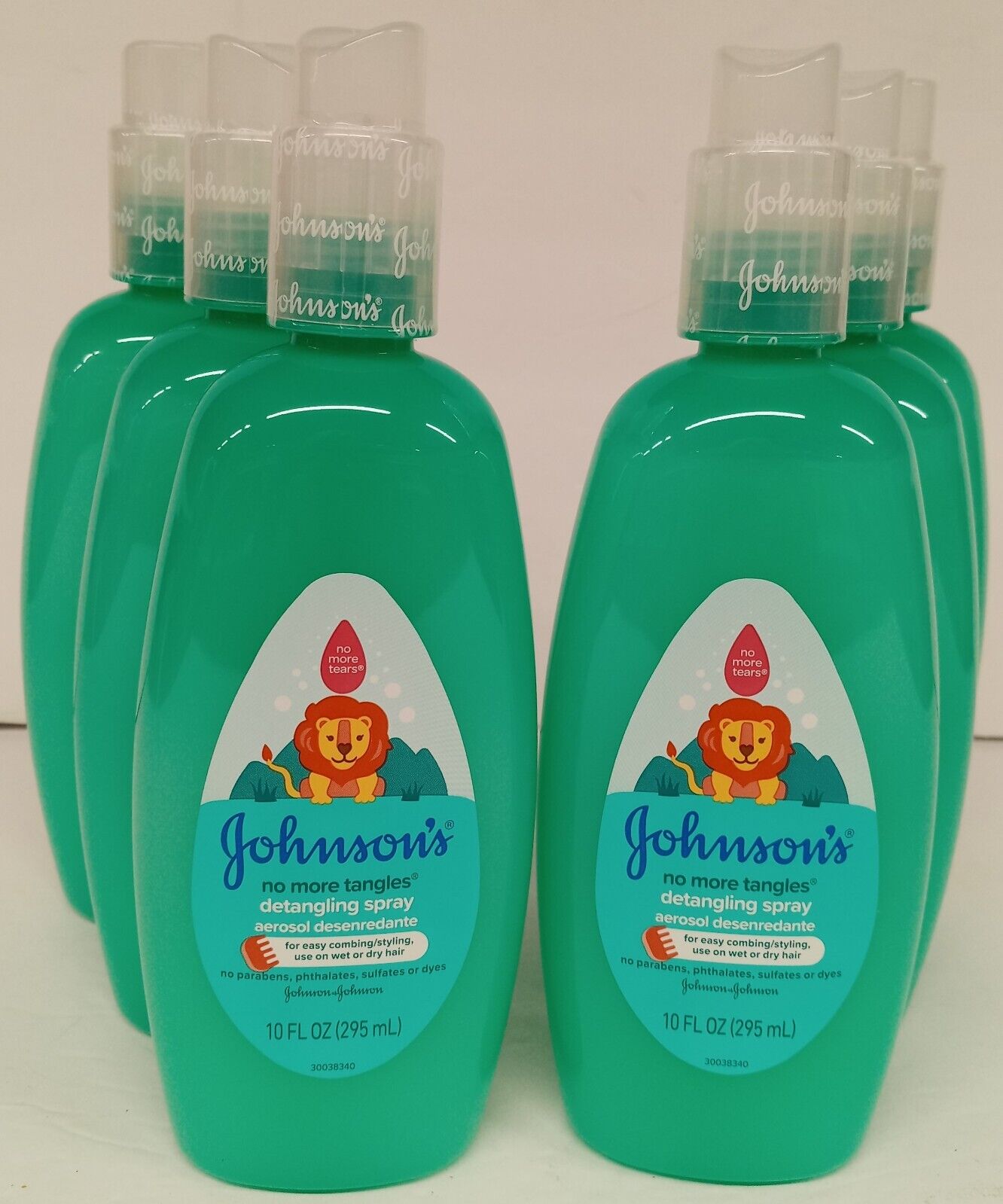 Lot of 6 Johnson's No More Tangles Detangling Spray 10fl oz each JOHNSON'S