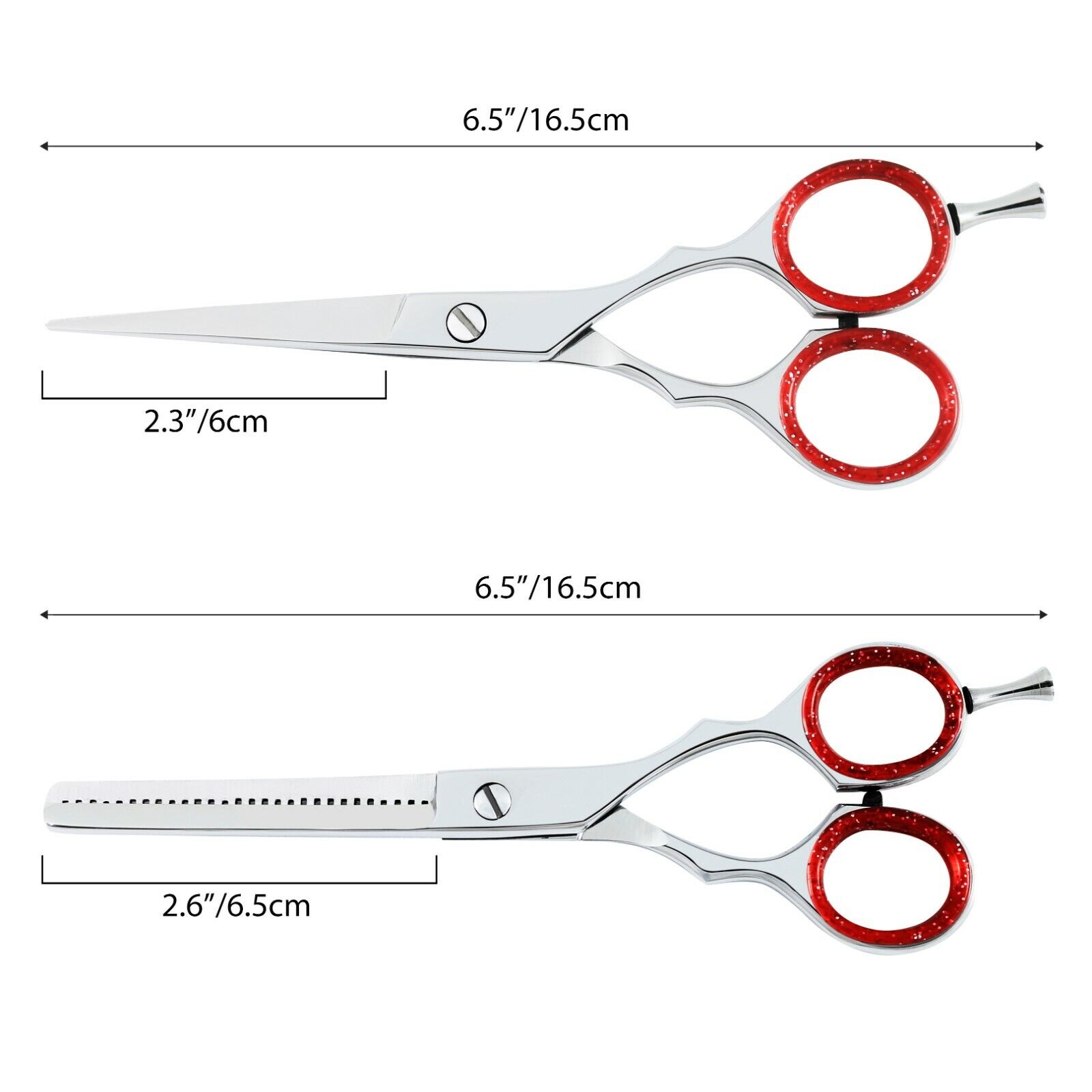 PROFESSIONAL BARBER HAIR CUTTING+THINNING SCISSORS BARBER SHEARS SET 6.5"  vertical int Does Not Apply - фотография #2
