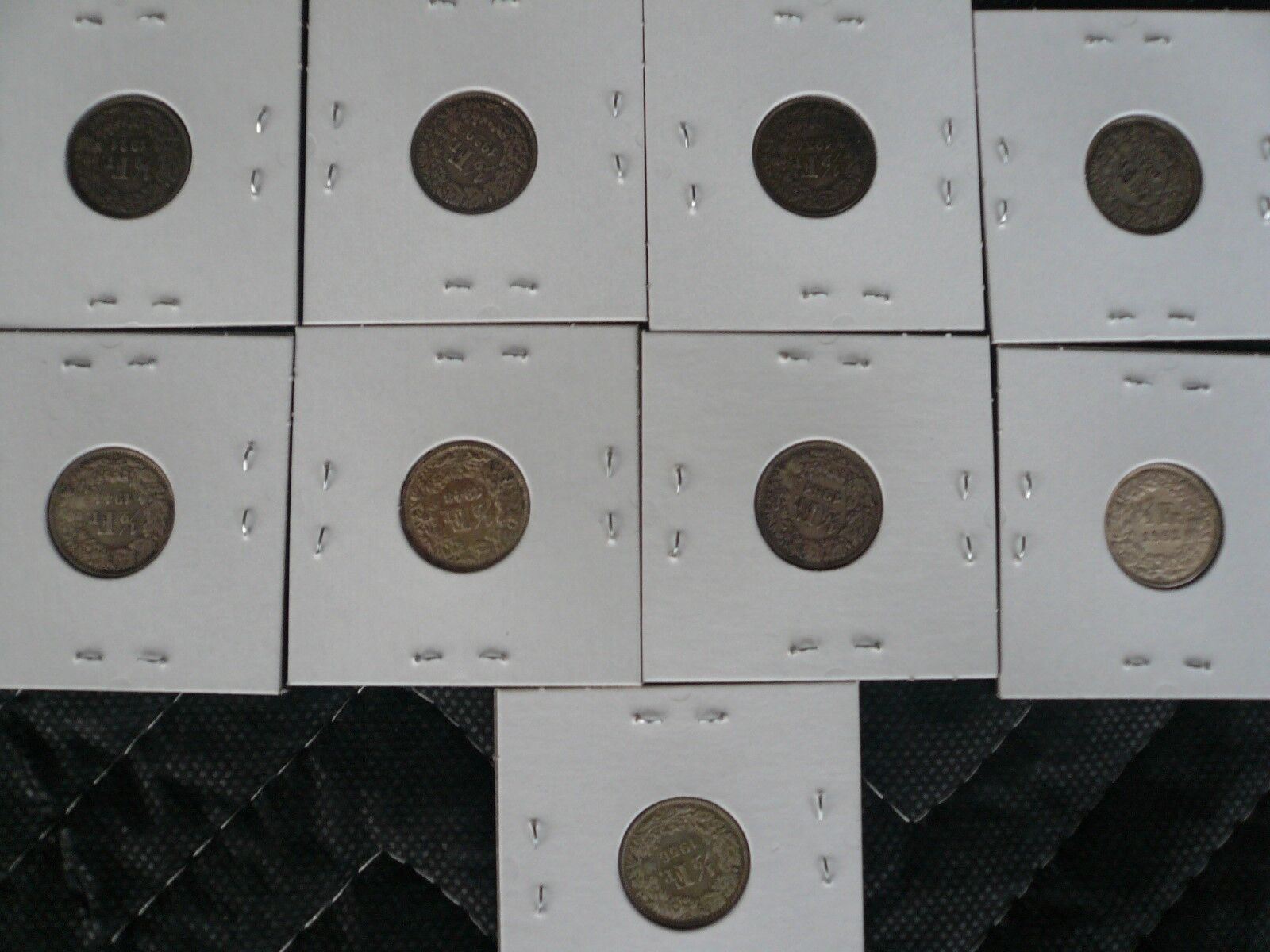 SWITZERLAND HALF 1/2 FRANC 9 COINS 1921-1929-1934-1943-1944-1948-1951-1952-1956  Без бренда - фотография #8