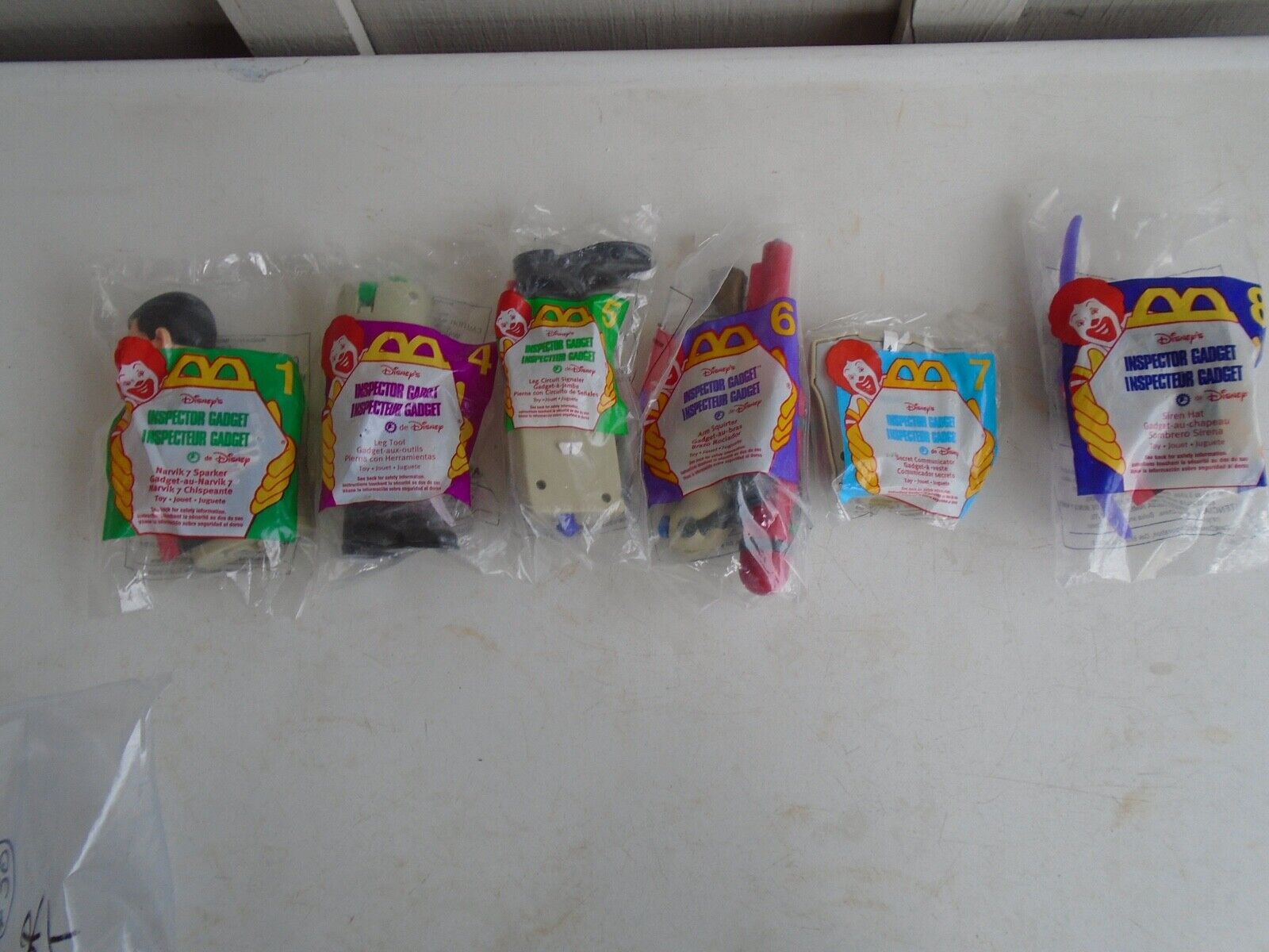 1999 Disney's Inspector Gadget McDonald's Happy Meal Toys Lot of 6 Incl.#1 Disney