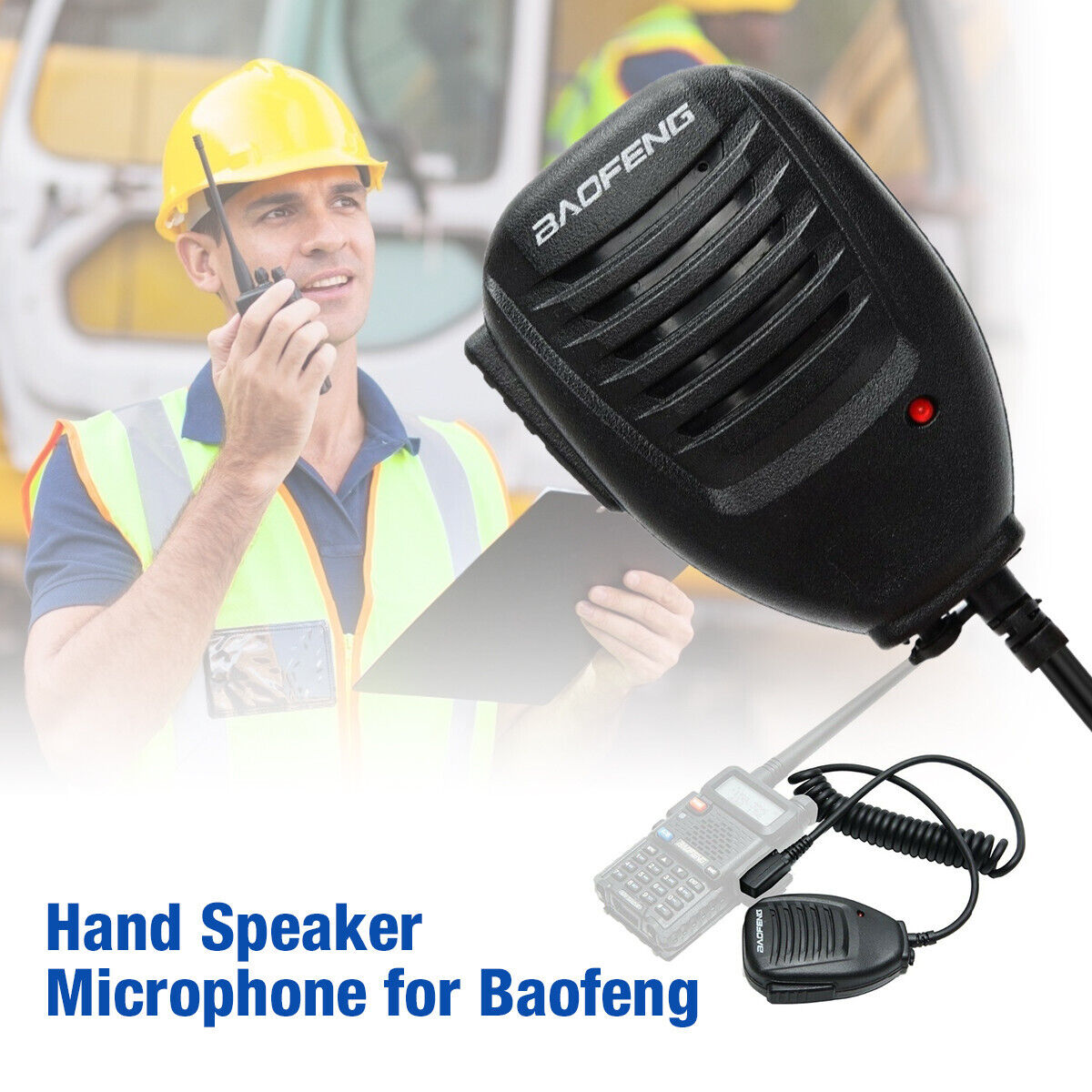 Hand Speaker Microphone PTT For Baofeng UV-82L UV-5R Two Way Radio Walkie Talkie Baofeng - фотография #5