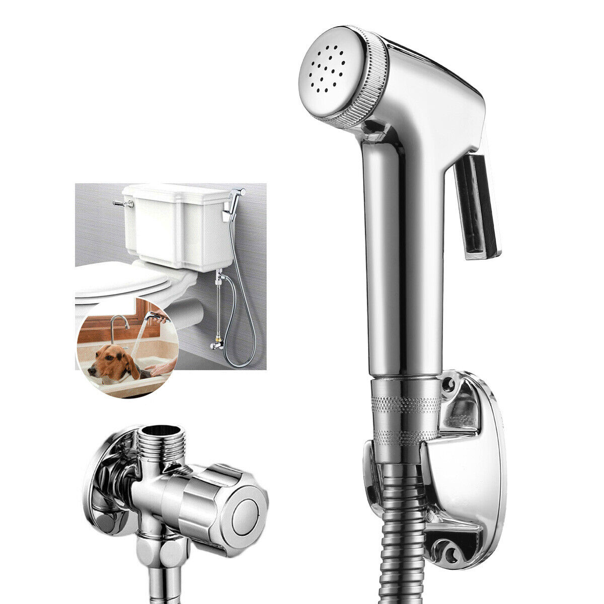 Handheld Bidet Toilet Sprayer Kit Bathroom Shower Water Spray Head with Hose Unbranded Toilet Bidet Shower - фотография #3