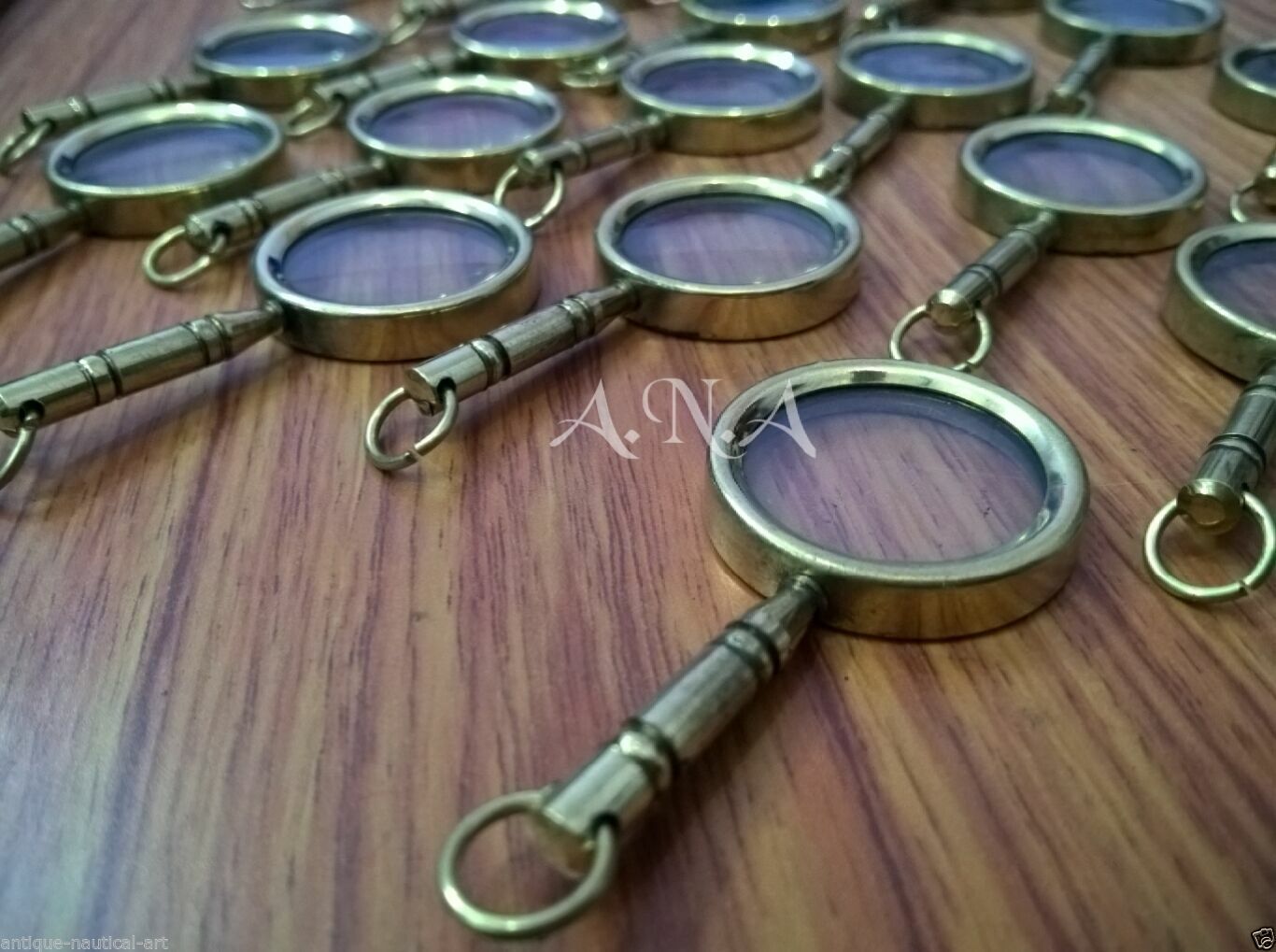 Lot Of 20 Pcs Brass Vintage Magnifier Key chain Collectible Magnifying Key Ring  Без бренда - фотография #2
