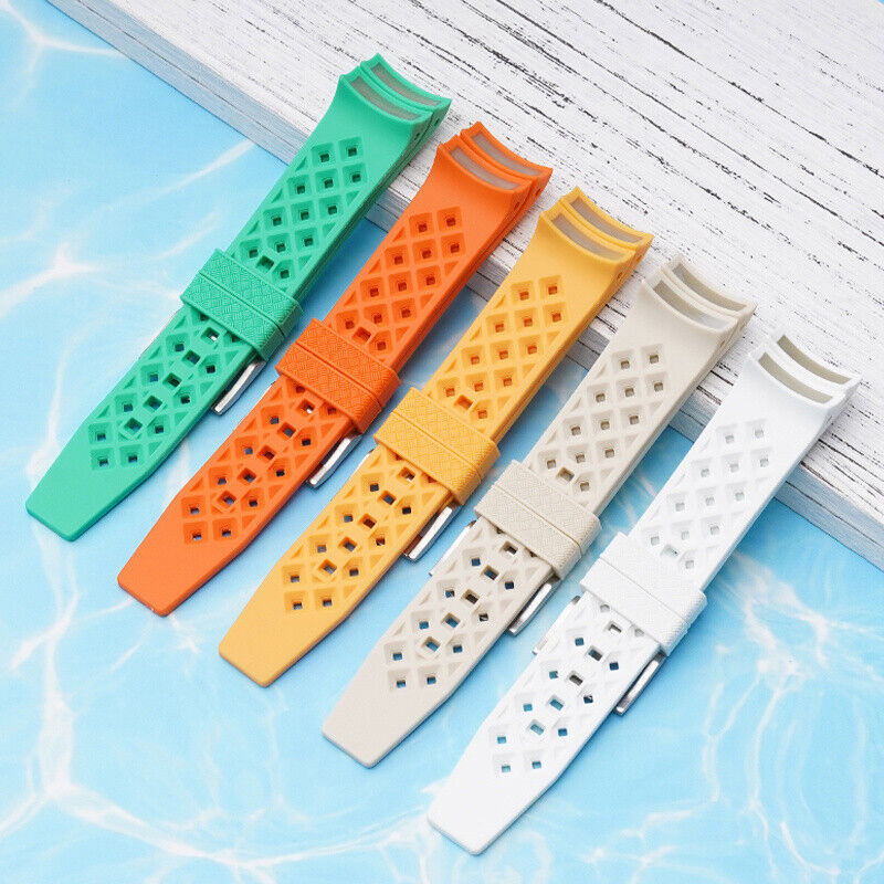 22MM Watch Strap Liquid Silicone For Blancpain & Swatch Fifty Fathoms With Tools Unbranded - фотография #2