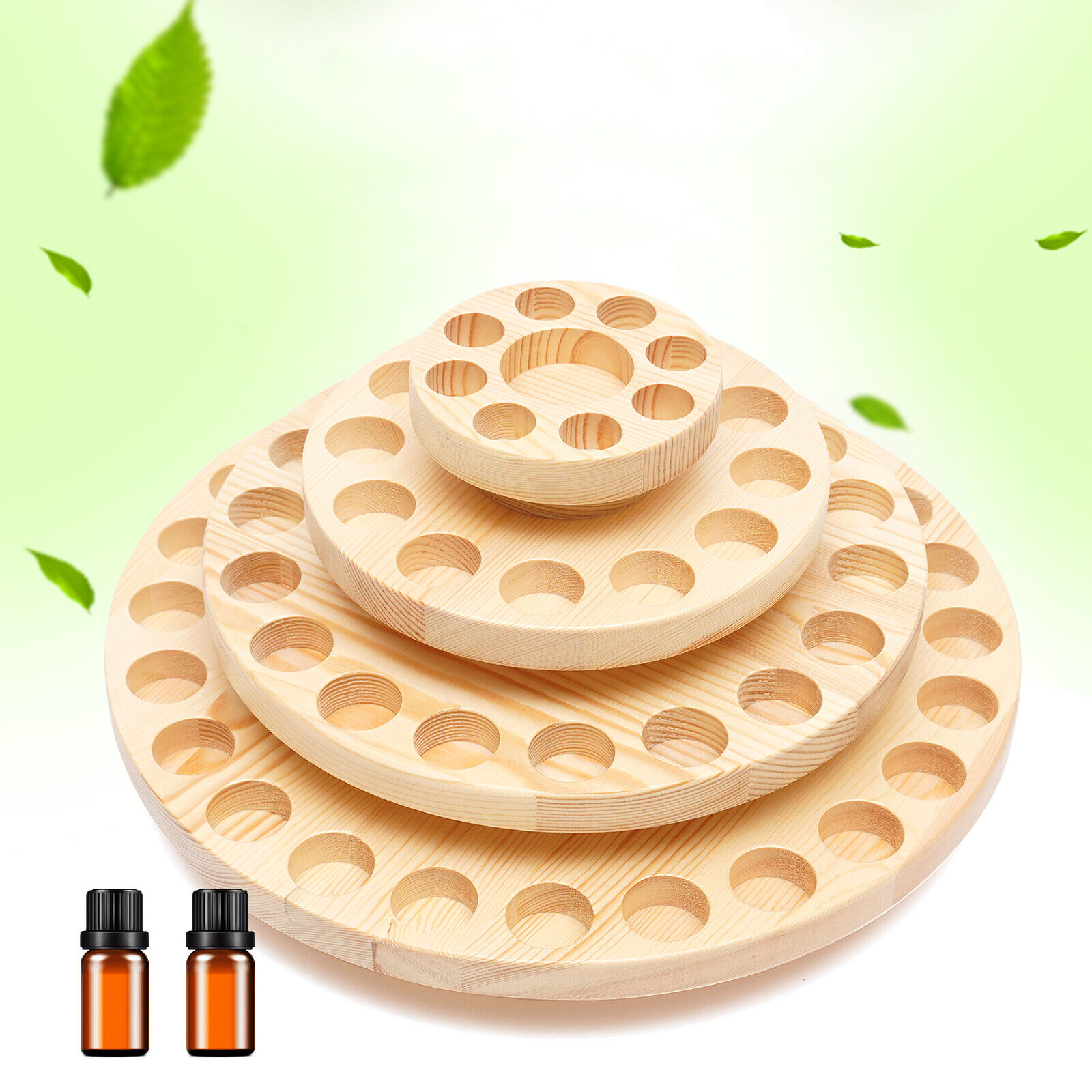 63 Slots Rotating Essential Oil Bottle Holder Display Stand Wooden Storage Rack Unbranded Does Not Apply