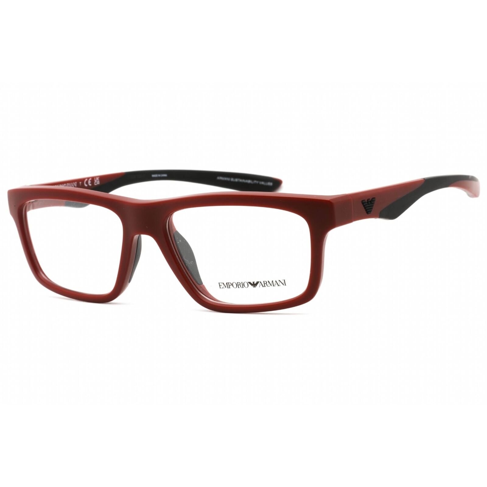 Emporio Armani Men's Eyeglasses Matte Bordeaux Full Rim Frame 0EA3220U 5261 Emporio Armani 0EA3220U 5261