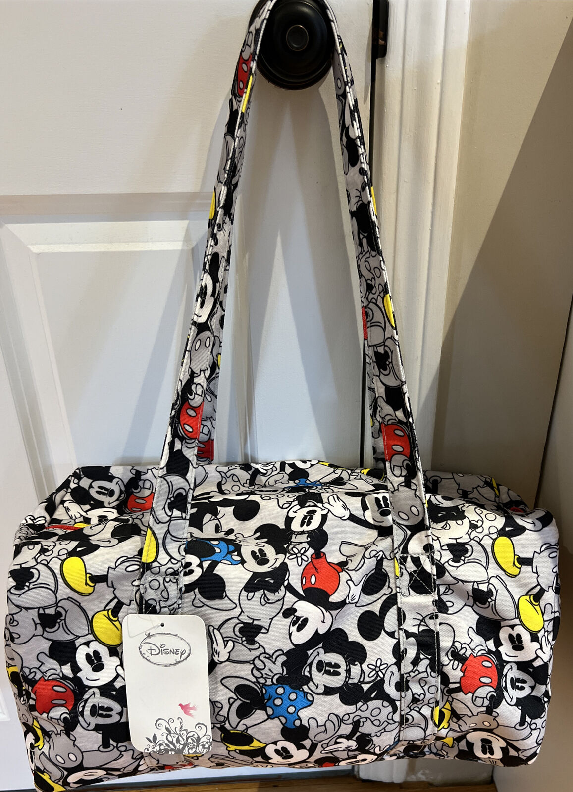 Disney Grey Mickey & Minnie Weekender Duffel Bag Global Design Concepts Inc - фотография #5