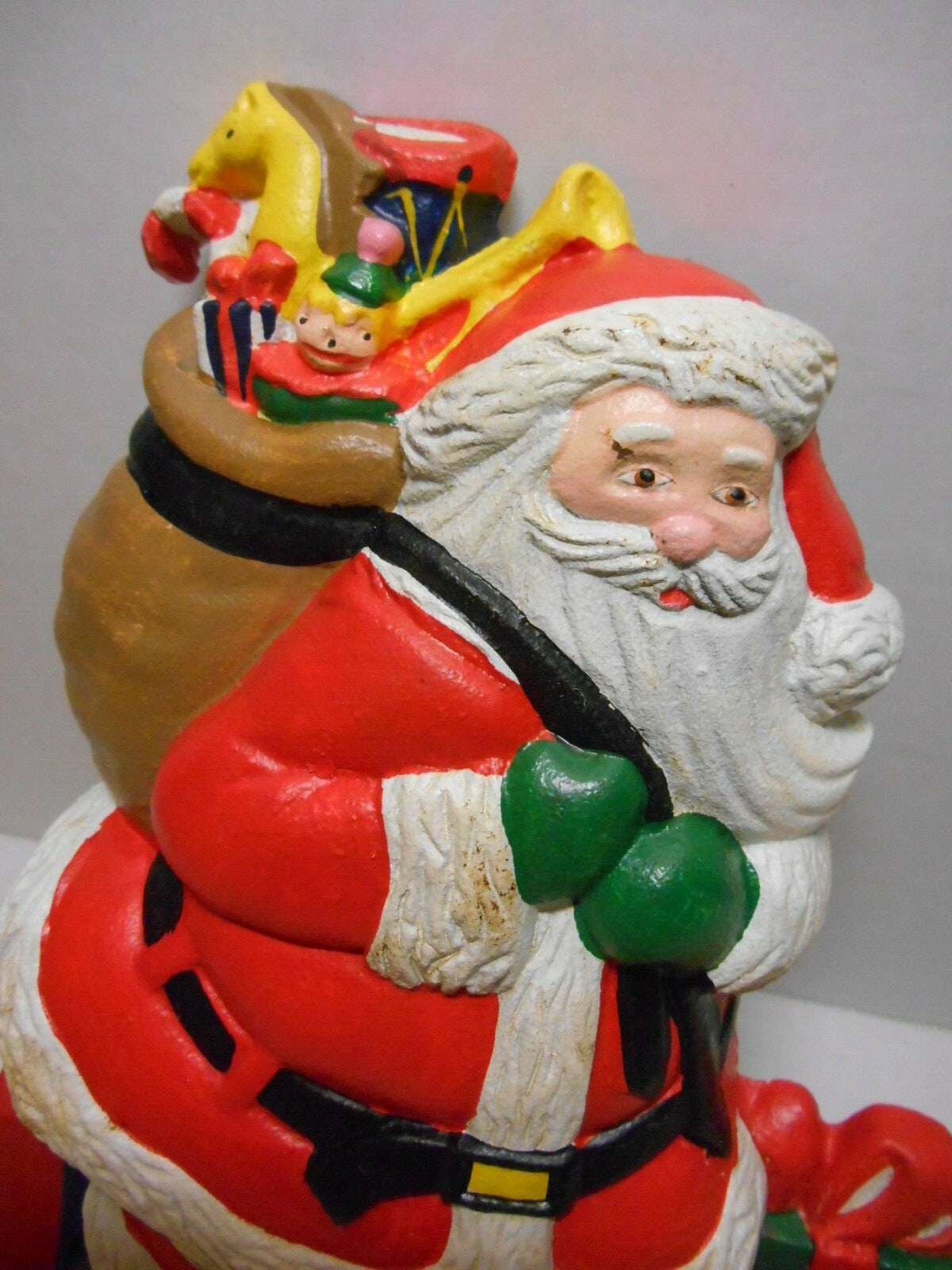 Lillian Vernon Christmas JOLLY SANTA CLAUS Cast Iron Doorstop NEW/BOXED #9454 Без бренда 9454 - фотография #3