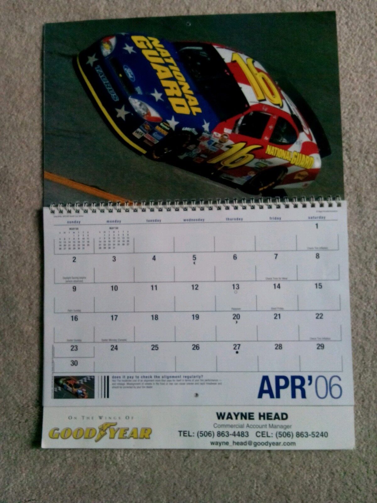 Lot of 7 Vintage Motorsports Calendars (1) 2006, (2) 2007, (4) 2008 Goodyear Goodyear - фотография #3