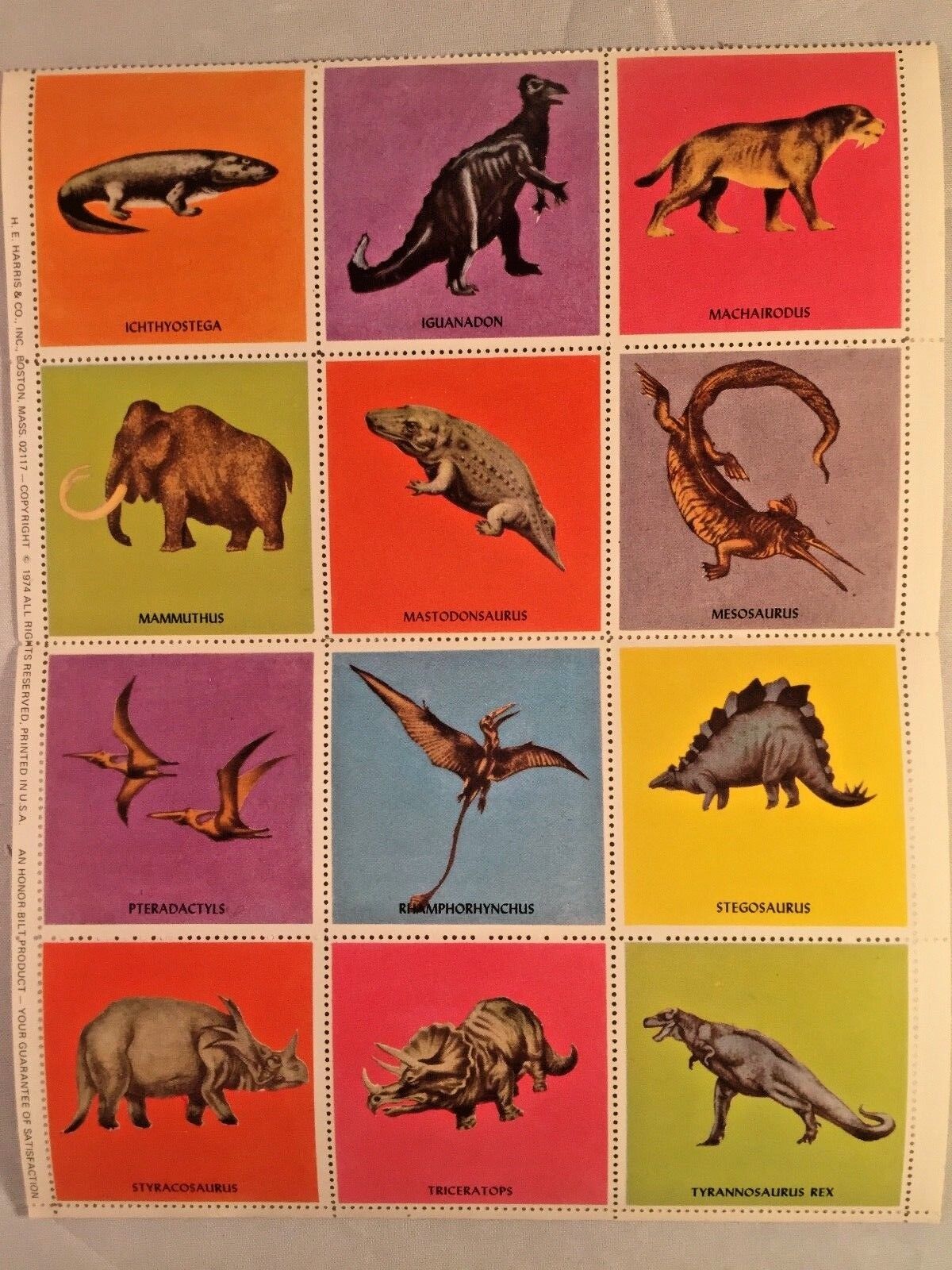 Prehistoric Animals Dinosaur Collector Stamps (RARE) From the 1970s   Без бренда - фотография #3