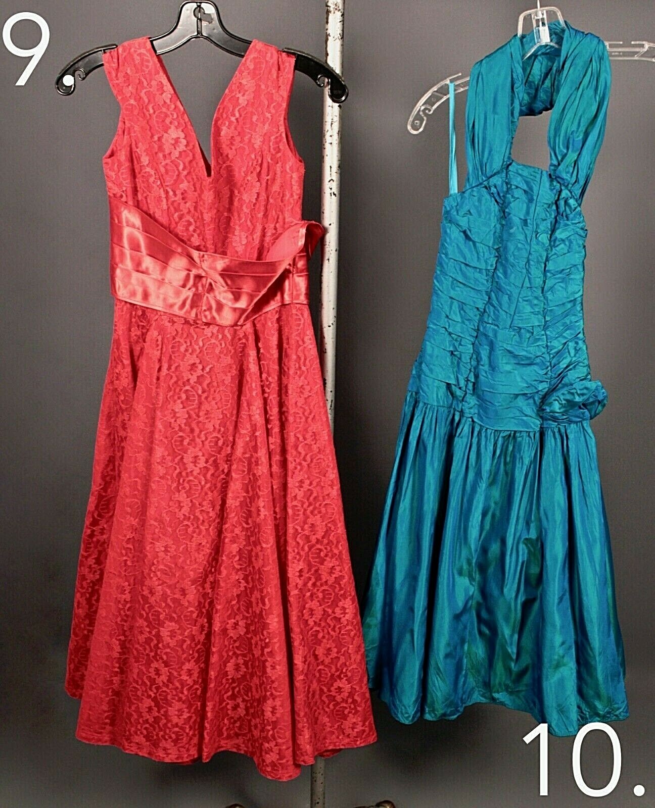 VTG Lot of 13 50s AS IS Formal Gowns Assorted Sizes & Colors 1950s Dresses Assorted - фотография #6
