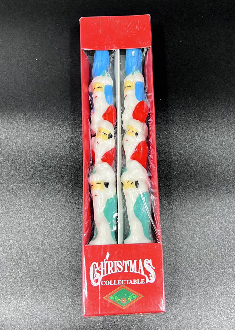 Vintage 10" Christmas Taper Candles Santa Snowman Toy Soldier Tree Magic Creations - фотография #7