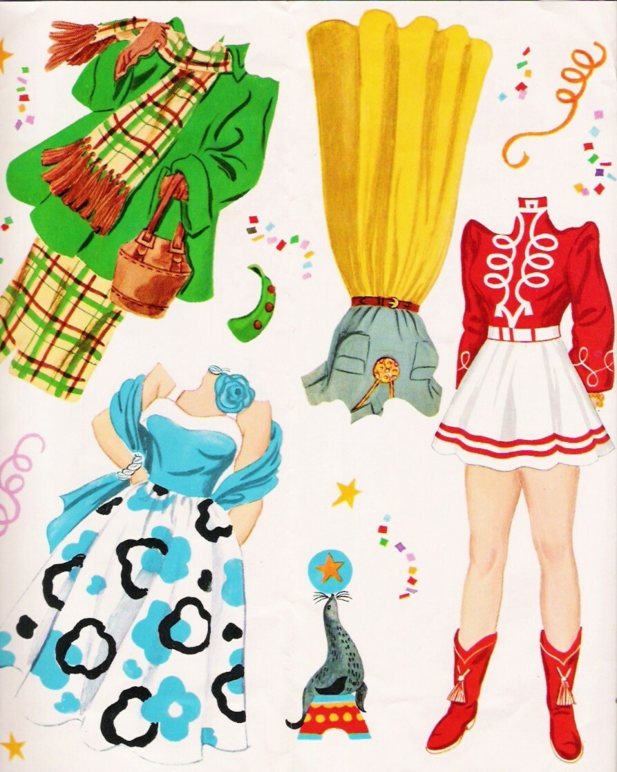 VINTAGE UNCUT 1950's MARY HARTLINE/MARY SUE PAPER DOLLS~#1 REPRO~2  SETS~RARE!! Без бренда - фотография #5