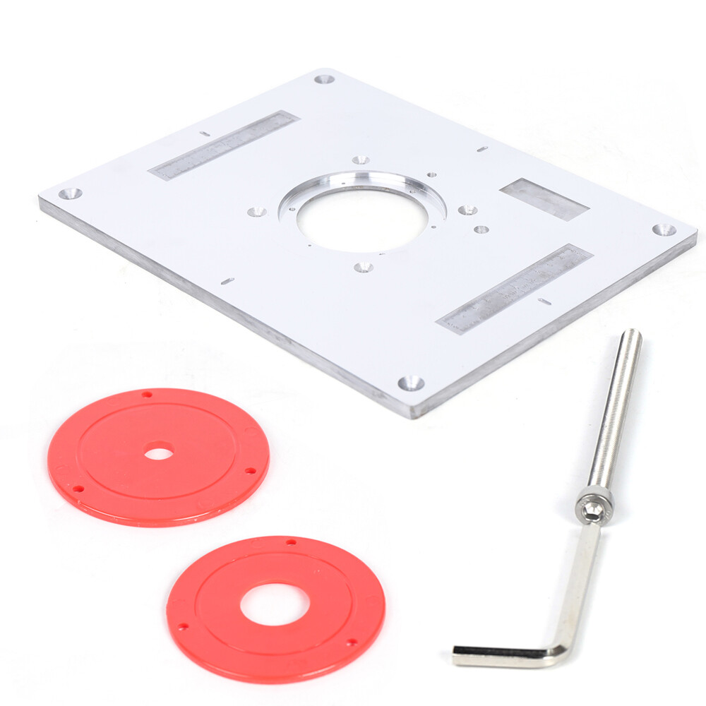Aluminum Router Table Insert Plate w/Rings Screw For Woodworking Benches Trimmer Unbranded Does Not Apply - фотография #5