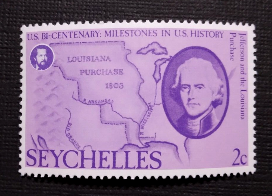 3 SEYCHELLES Stamps US BI- Centenary Milestones in US History Louisiana Purchase Без бренда - фотография #10