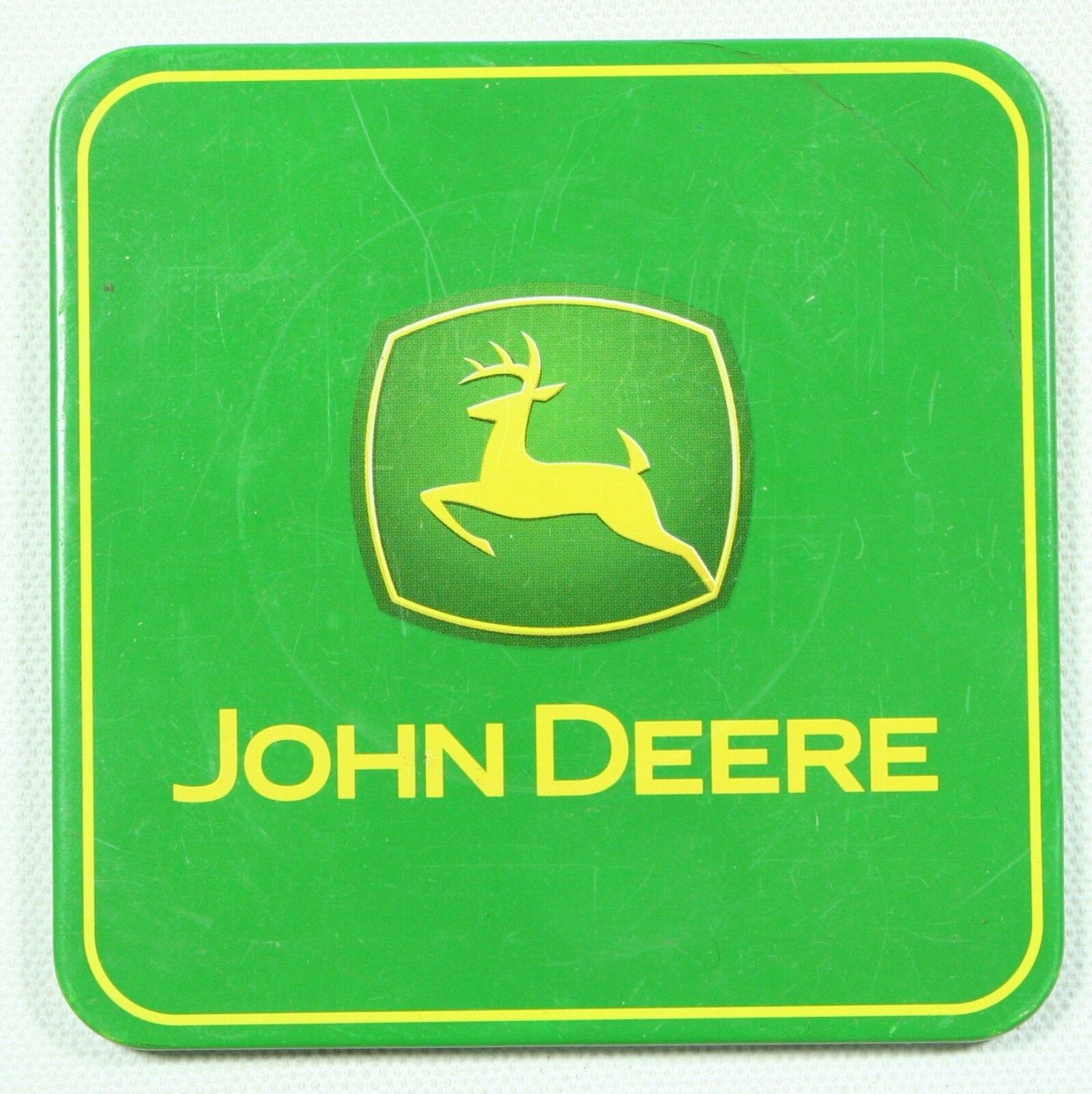 John Deere Four Piece Corrugated Cork Coaster Set With Metal Placement Holder Без бренда - фотография #3