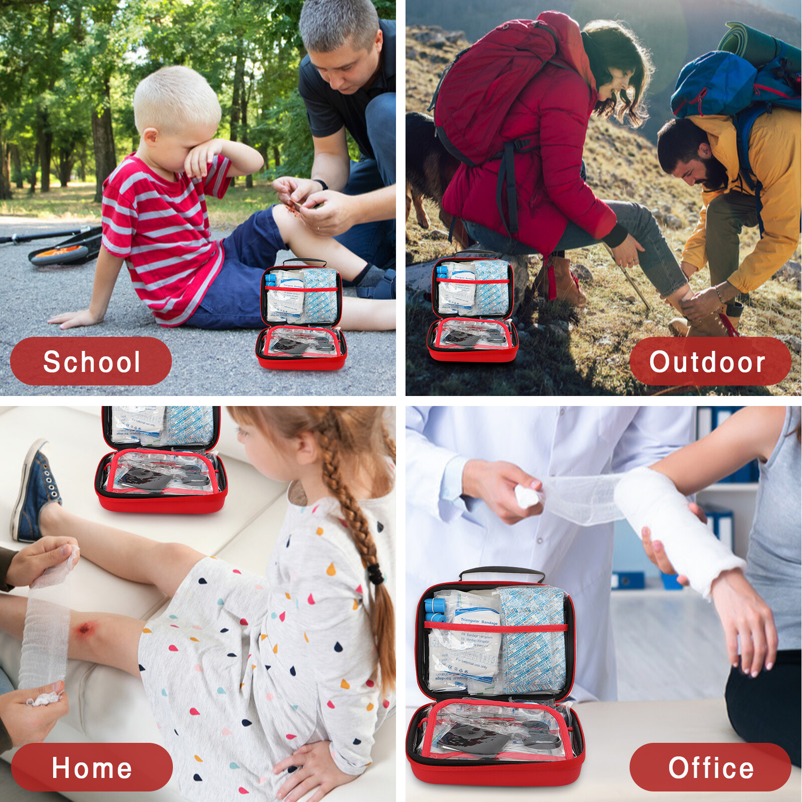 Survival First Aid Kit 237 Piece, Premium Waterproof Hard Shell Medical Kit New Famliy Care ACCU Does Not Apply - фотография #6