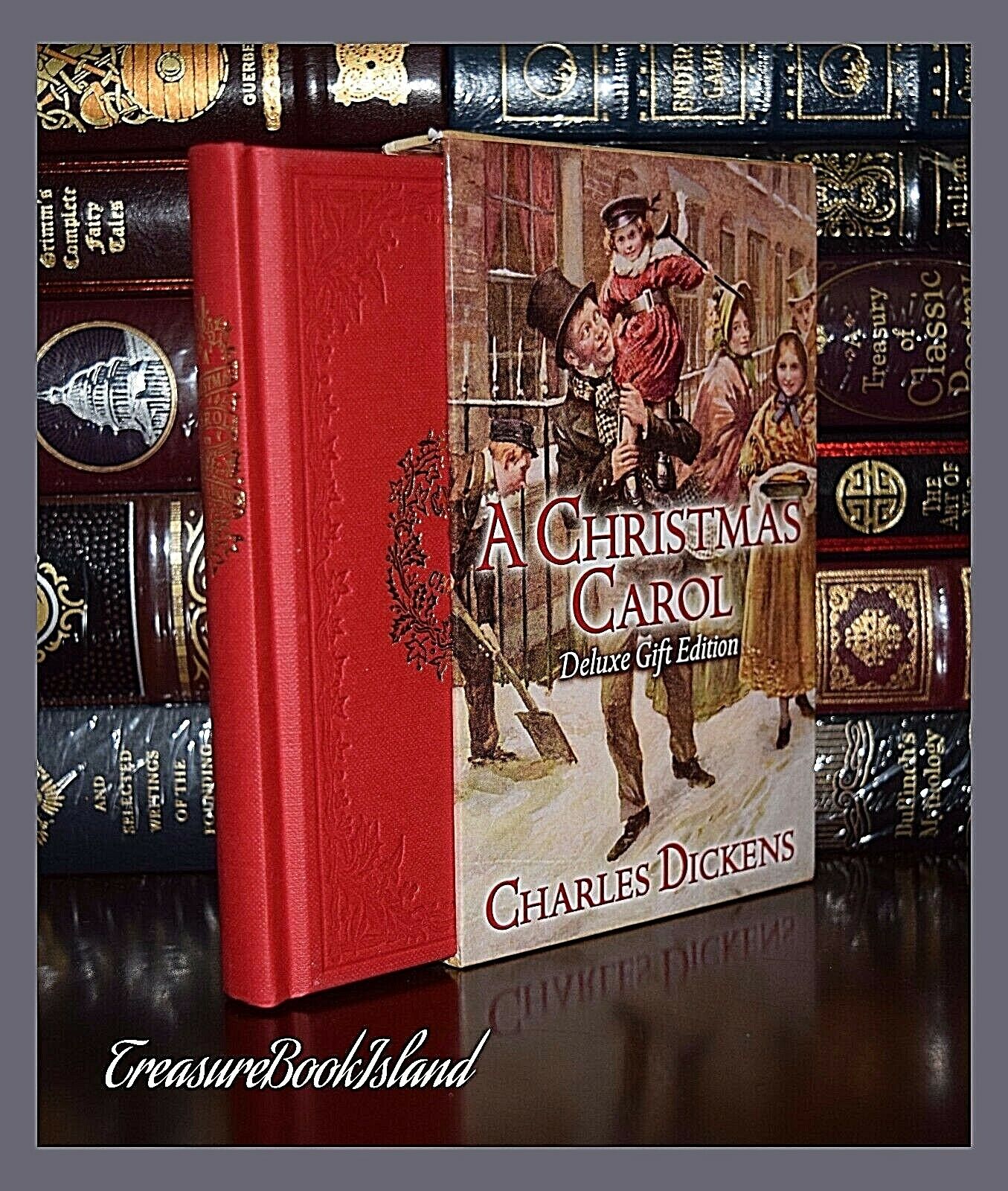 New Christmas Carol by Charles Dickens Deluxe Hardcover Gilt Edge Slipcase Gift Без бренда