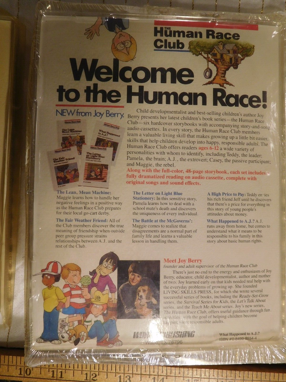 2 Vintage Human Race Club Book/Cassette ~ Letter Blue Stationary & What Hap. AJ Human Race Club - фотография #9