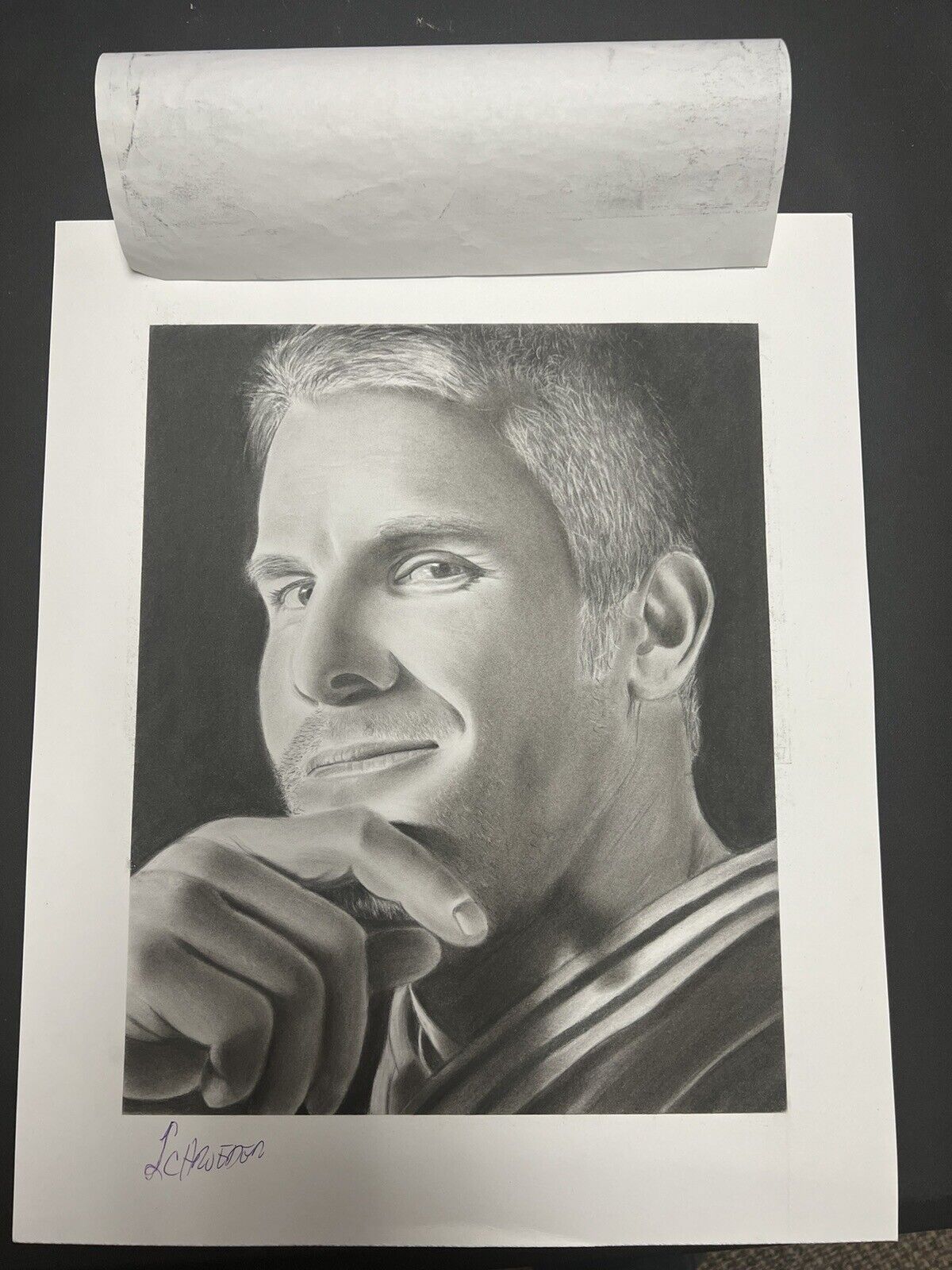 Hand Drawn Portraits of Green Bay Packer Legendary QBBrett Favre & Aaron Rodgers Без бренда - фотография #2