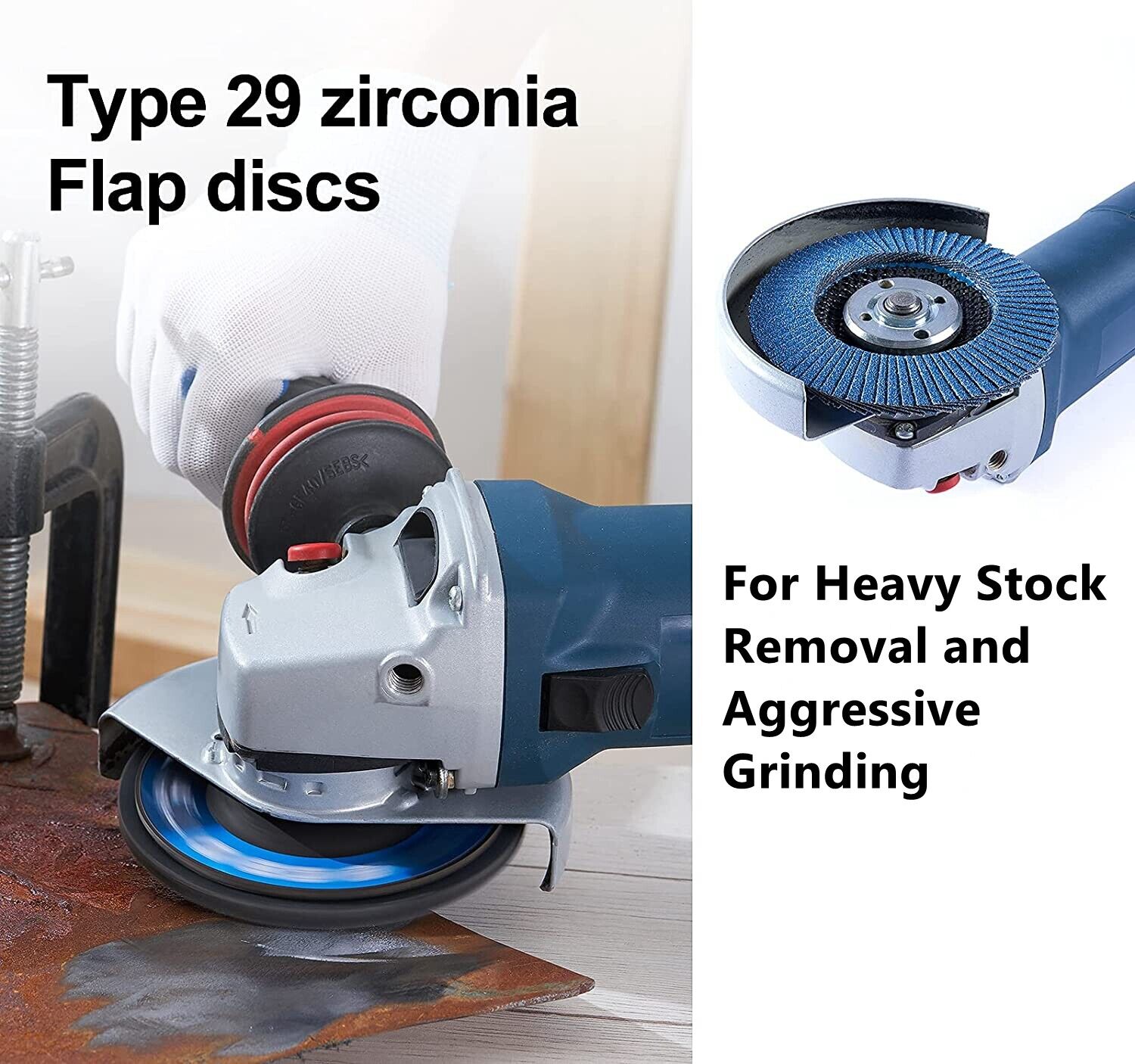 40PCS 4.5 x7/8" Zirconia Flap Disc 4-1/2 60 Grit Grinder Sanding Grinding Wheel Satc Does Not Apply - фотография #9
