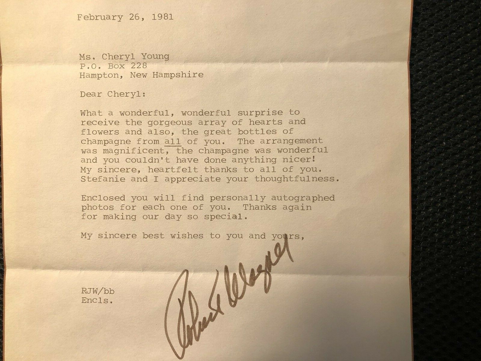 NATALIE WOOD & ROBERT WAGNER SIGNED PAIR OF ORIG. LETTERS ON THEIR LETTERHEADS!! Без бренда - фотография #7