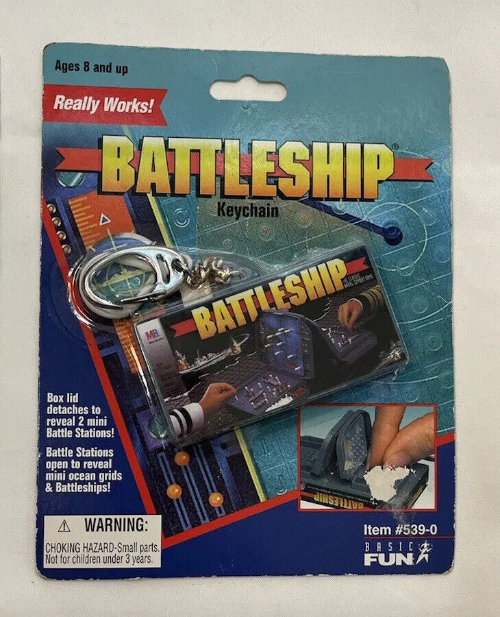 Vintage Clue Battleship Hasbro Mini Keychain BoardGame Mint Basic Fun Lot 1999 TIGER Does Not Apply - фотография #2