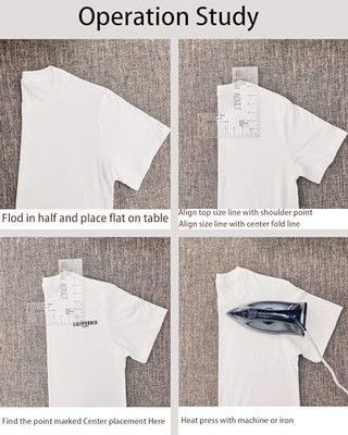 Tshirt Ruler Guide for Vinyl Alignment - Left Chest T Shirt Ruler Alignment T... Karpoulra Does not apply - фотография #3
