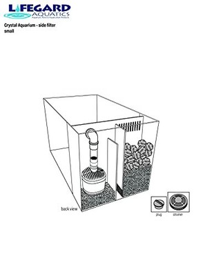 LIFEGARD Low Iron Ultra Clear 4 Gallon Crystal Aquarium with Built in Side Fi... Lifegard Aquatics - фотография #9