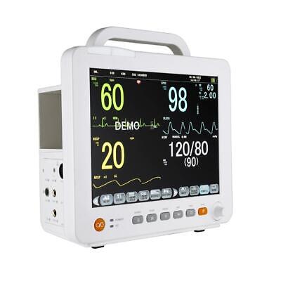 Portable Patient Monitor - 12 Touch Screen ECG NIBP RESP TEMP SPO2  PR Unbranded Does Not Apply