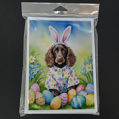 Water Spaniel Easter Egg Hunt Greeting Cards Envelopes Pack 8 DAC5197GCA7P Без бренда - фотография #3
