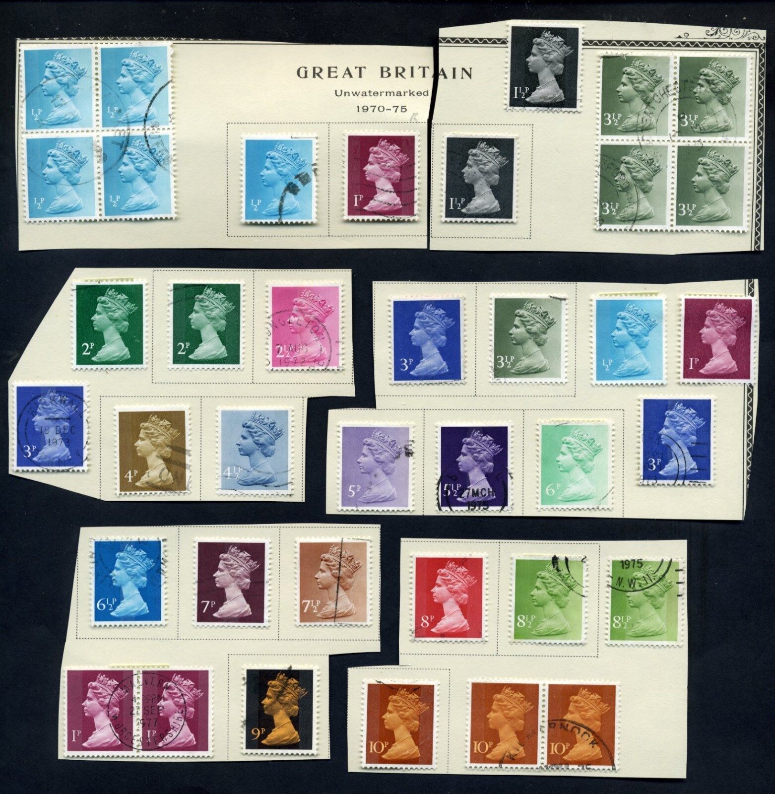 Lot of 55 stamps, UK, 1970 Scott's 612-647 (4MNH) 1 Philatelic Post Card Без бренда - фотография #2
