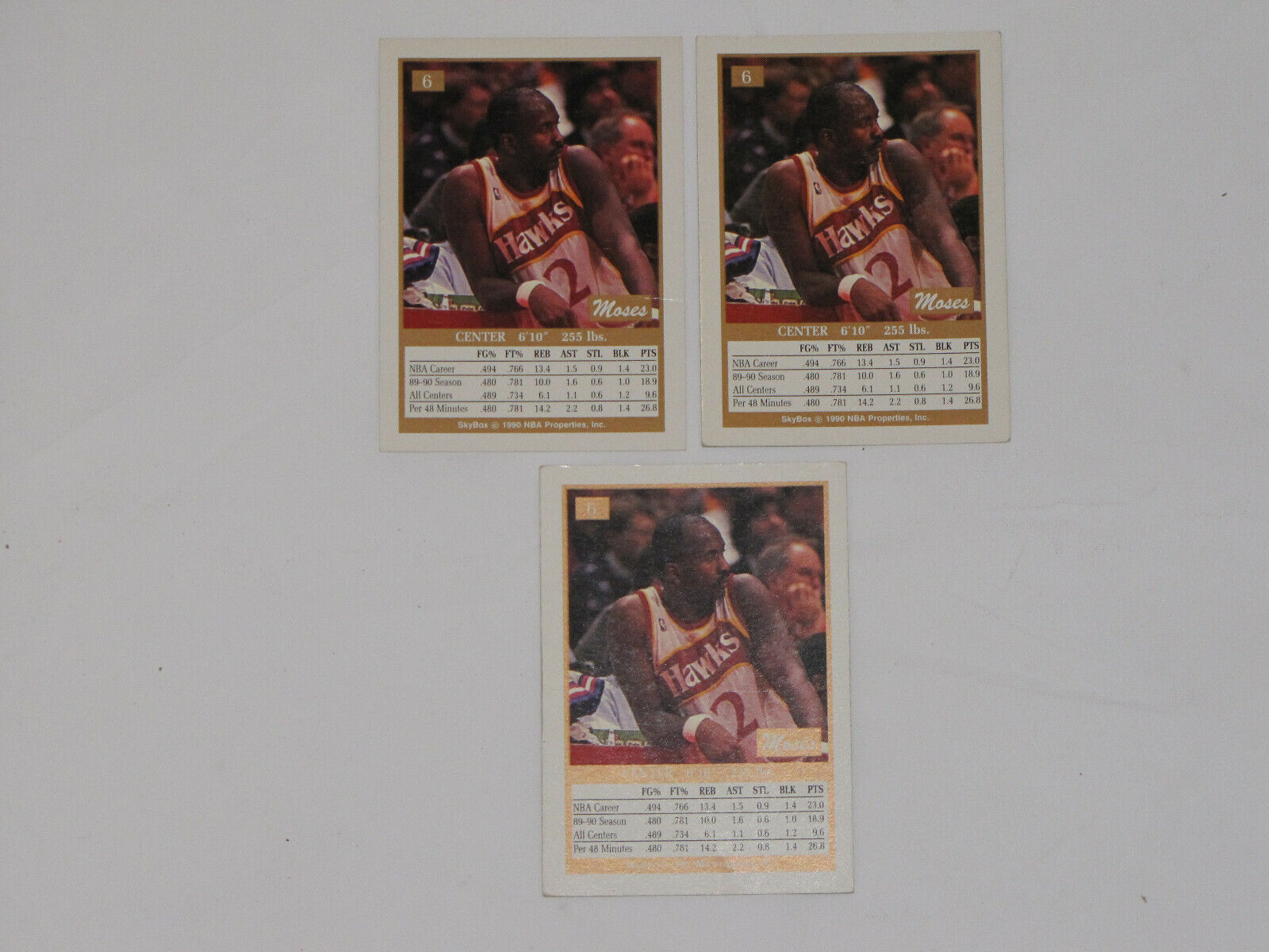 Lot Of 3 1990-91 SkyBox Moses Malone Basketball Card # 6  Без бренда - фотография #8