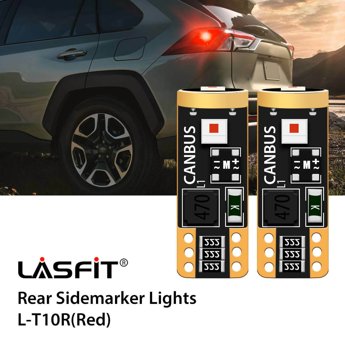 T10 168 194 LED Rear Side Marker For Silverado 1500 2002-2007 Malibu 1997-2012 LASFIT LR168T0