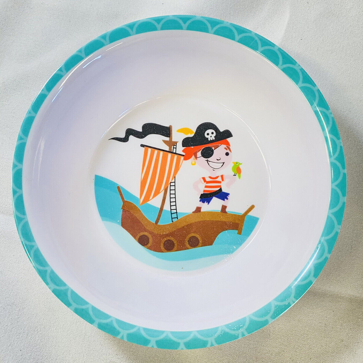 Child's Boy's Dinnerware Divided Plate Bowl & Cup Set Melamine BPA Free Pirates Regent Products n/a - фотография #6