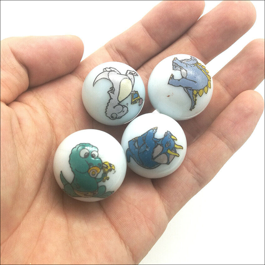 10pcs Cartoon 25mm Dinosaur Marbles Kid Toy Glass Beads Collection Marble Gift Unbranded Does not apply - фотография #7